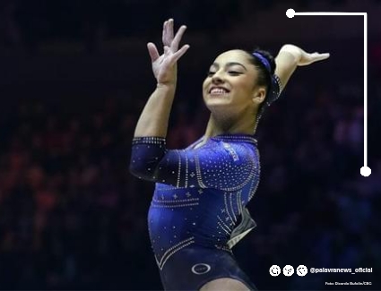 Júlia Soares conquista ouro no solo. Yuri Guimarães prata no salto do torneio DTB-Pokal